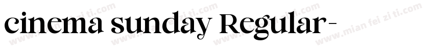 cinema sunday Regular字体转换